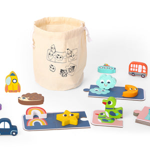 Juego de Encaje y Clasificación de Puzzles 3D