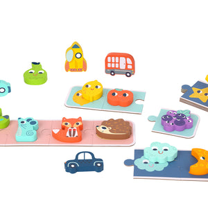 Juego de Encaje y Clasificación de Puzzles 3D