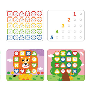 Juego de Enhebrado y Ensamble Arcoíris