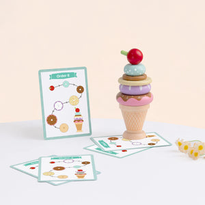 Juego de Helado Apilable con Tarjetas