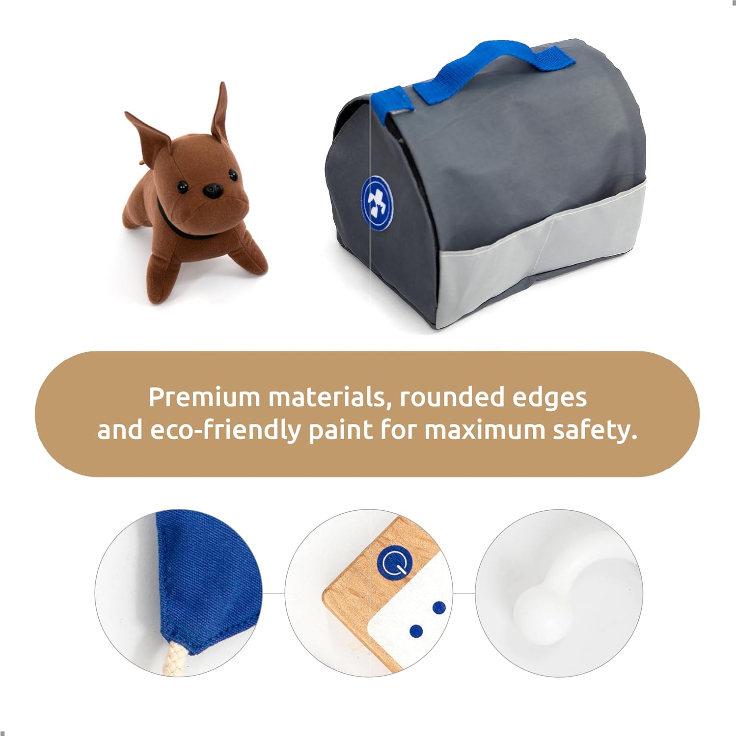 Set Veterinario con Perrito de Peluche – Vet Play Set - 37 Piezas