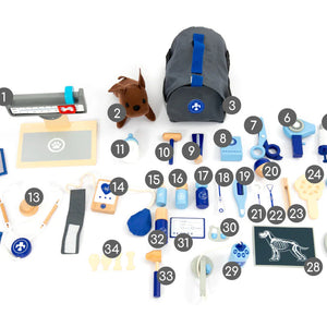 Set Veterinario con Perrito de Peluche – Vet Play Set - 37 Piezas