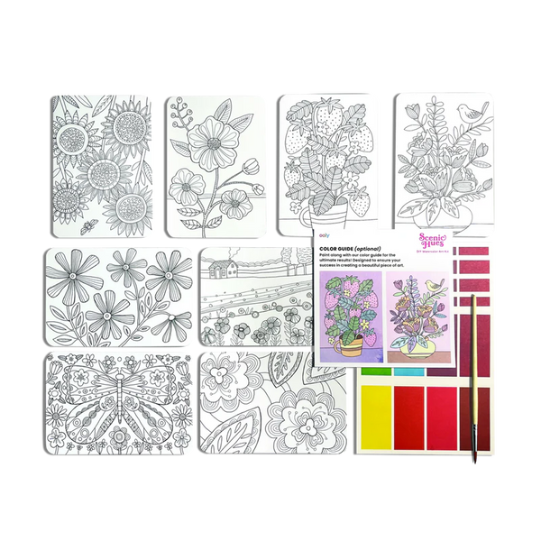 Kit de Arte con Acuarelas | Flores y Jardines