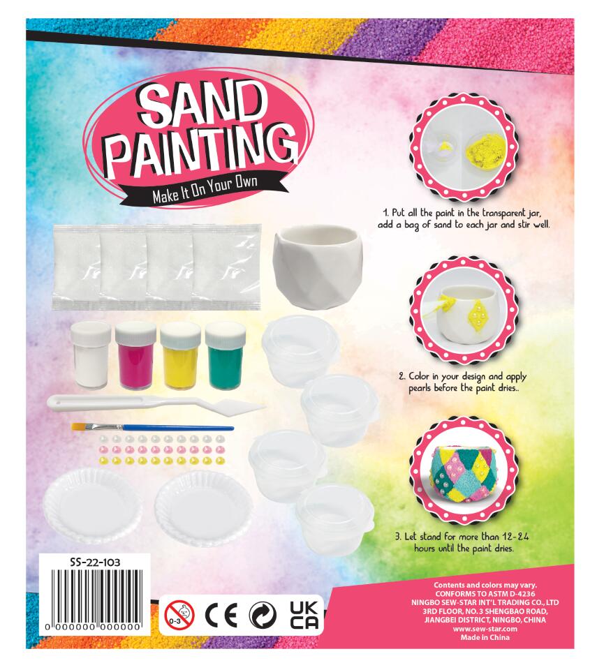 Kit de Manualidades Sand Painting - Maceta Decorativa