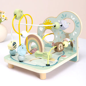 Laberinto de Cuentas de Madera con Animales