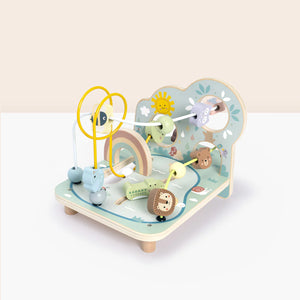 Laberinto de Cuentas de Madera con Animales