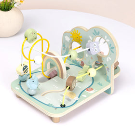 Laberinto de Cuentas de Madera con Animales