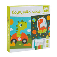 Láminas para Pintar con Arena de Colores – Dinosaurios