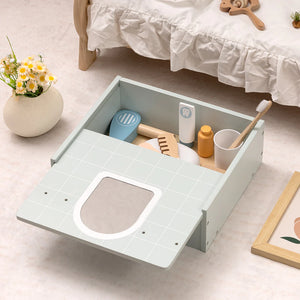 Lavamanos de Juguete de Madera con Accesorios – Set de Higiene Infantil