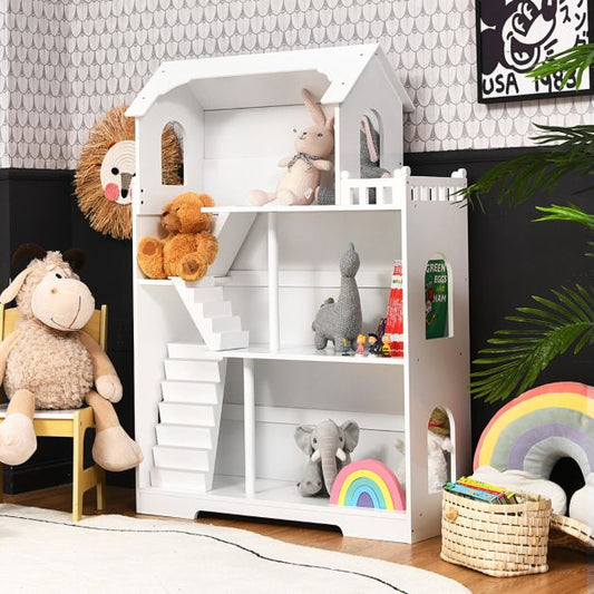 Librero Infantil Casa de Muñecas de Madera