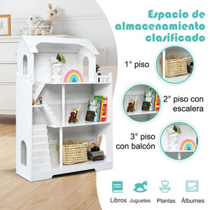 Librero Infantil Casa de Muñecas de Madera
