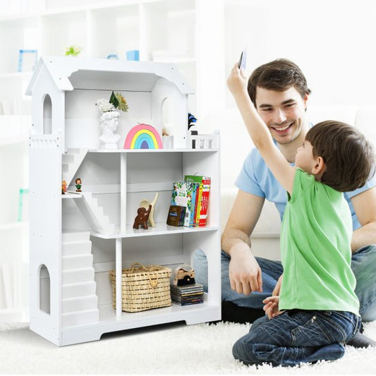 Librero Infantil Casa de Muñecas de Madera