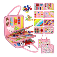 Libro Sensorial Montessori de Actividades Rosa – Busy Book Pink