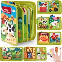 Libro Sensorial Montessori Mi Primera Granja – Busy Book Verde