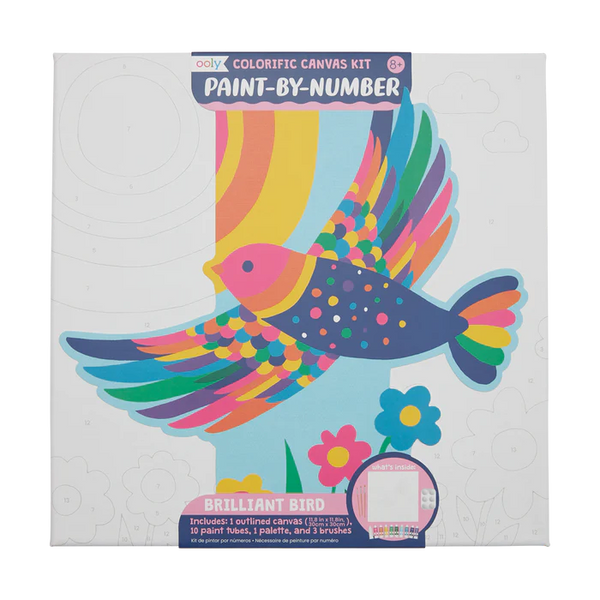 Kit de Pintura por Números en Lienzo - Pájaro Brillante