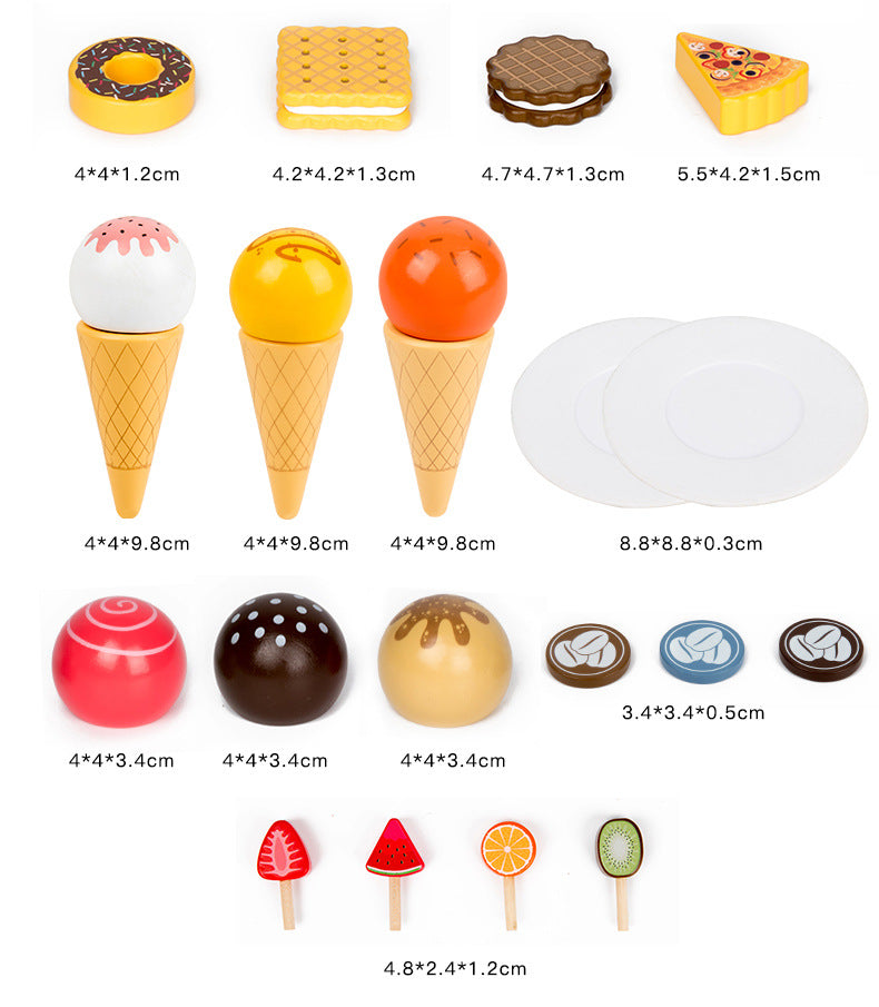 Máquina de Café y Helados de Madera