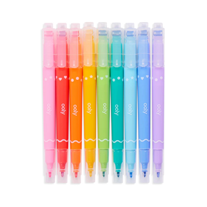 9 Marcadores de Doble Punta con Sello de Confeti