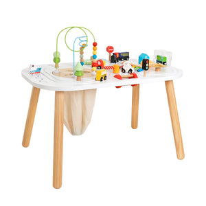 Mesa de Juegos Infantil de Madera con Tren y Laberinto