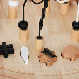 Mesa de Actividades de Montessori con Laberinto y Tren