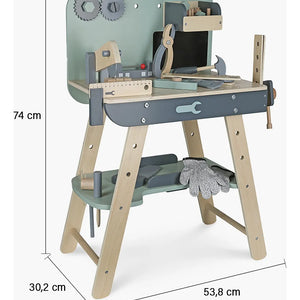 Mesa de Herramientas de Madera con Accesorios