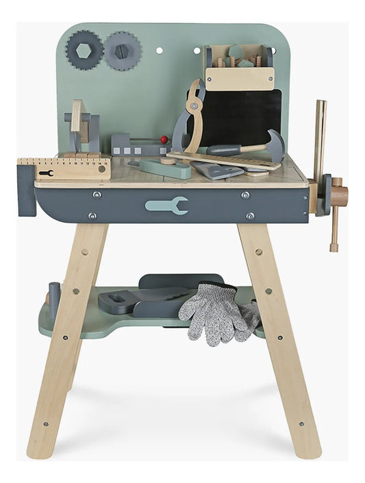 Mesa de Herramientas de Madera con Accesorios