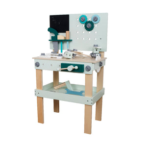 Mesa de Trabajo de Madera con Pizarra – Juego de Herramientas