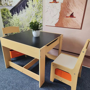Mesa y Sillas Infantiles Multifuncionales 4 en 1