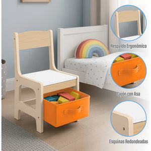 Mesa y Sillas Infantiles Multifuncionales 4 en 1