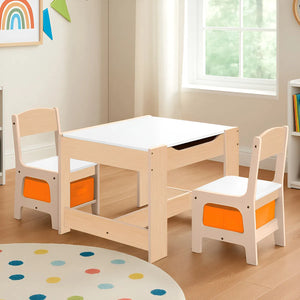Mesa y Sillas Infantiles Multifuncionales 4 en 1