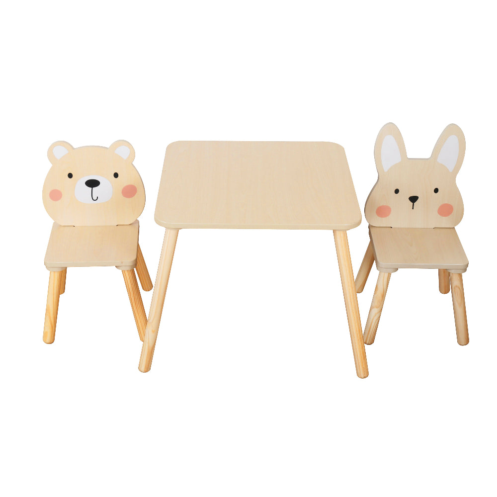 Set Infantil de Mesa y Sillas Conejo & Oso