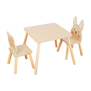 Set Infantil de Mesa y Sillas Conejo & Oso