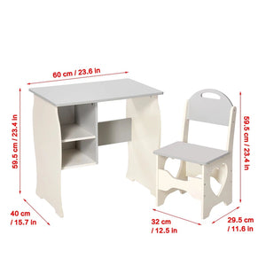 Escritorio Infantil Set de Mesa y Silla de Madera