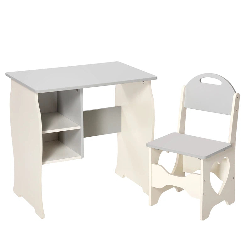 Escritorio Infantil Set de Mesa y Silla de Madera