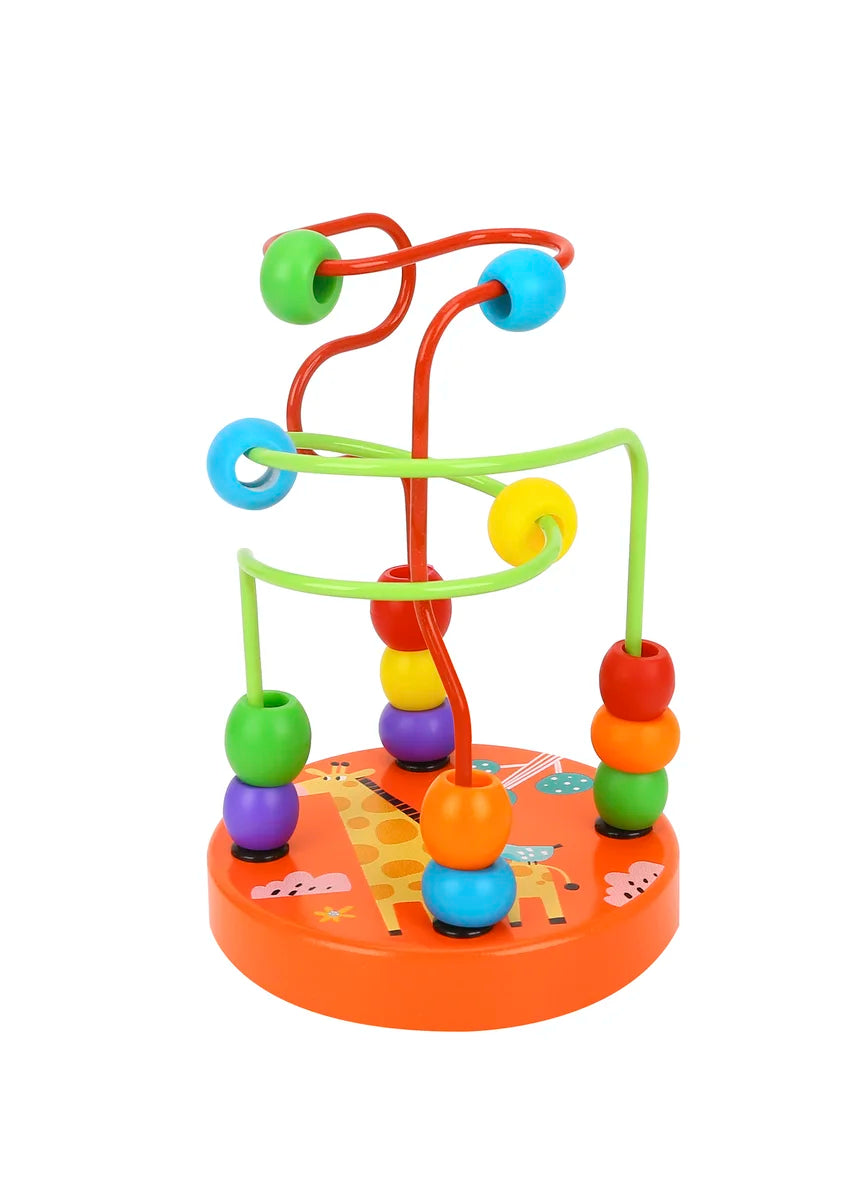 Mini Laberinto de Bolitas de Madera