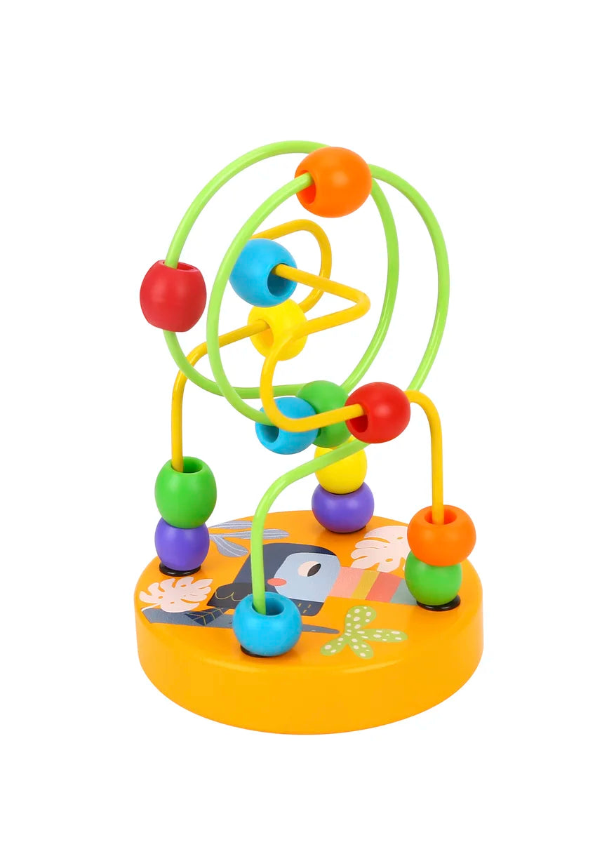 Mini Laberinto de Bolitas de Madera