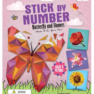 Sticker by Number Butterfly and Flowers
