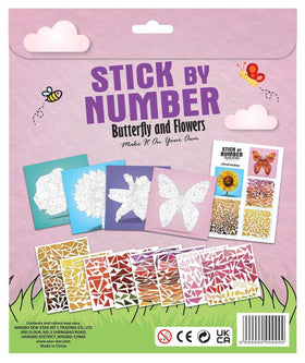 Sticker by Number Butterfly and Flowers