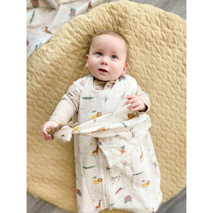 Set de Regalo con Manta Premium y Sonajero - Safari