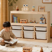 Organizador Infantil con Repisa + 6 Bandejas