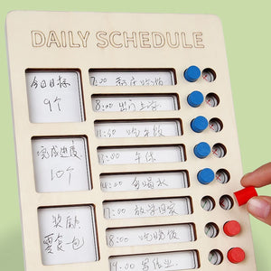 Organizador de Rutinas Diarias de Madera para Niños