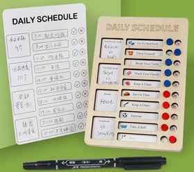 Organizador de Rutinas Diarias de Madera para Niños