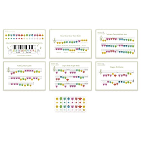 Piano Infantil de Madera con Libro de partituras ilustradas