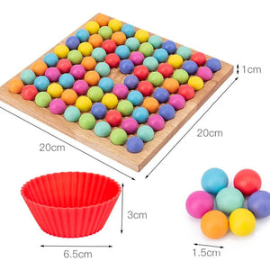 Juego de Pinzas con Bolitas de Colores Montessori