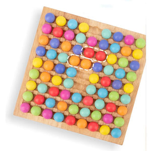 Juego de Pinzas con Bolitas de Colores Montessori