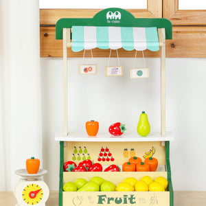 Puesto de Frutas de Madera para Niños
