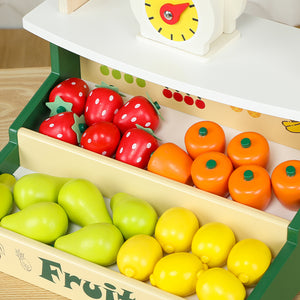 Puesto de Frutas de Madera para Niños