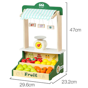 Puesto de Frutas de Madera para Niños