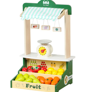 Puesto de Frutas de Madera para Niños
