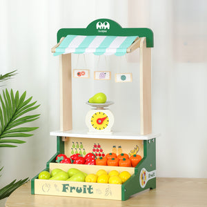 Puesto de Frutas de Madera para Niños