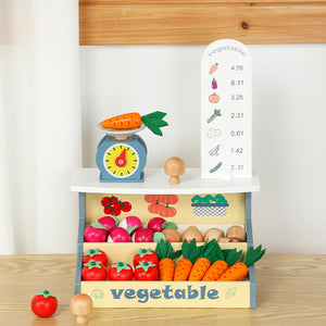Puesto de Verduras de Madera para Niños